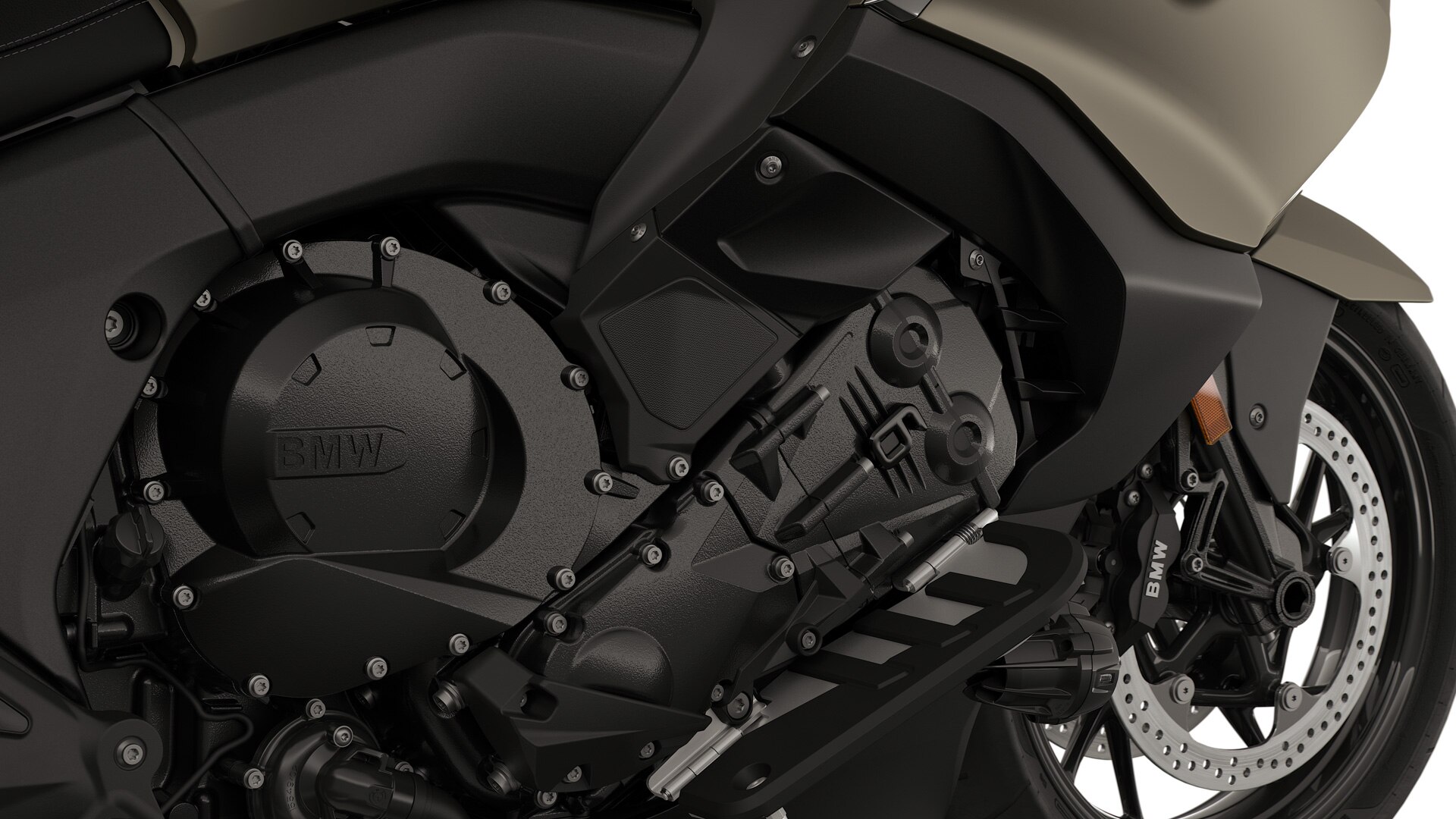 Focus on the six-cylinder engine.