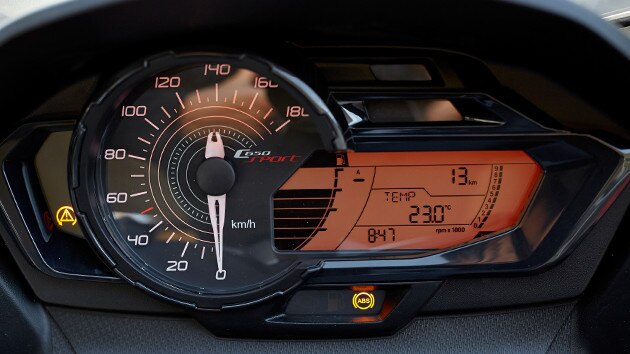 Cuadro de instrumentos de la C 650 Sport