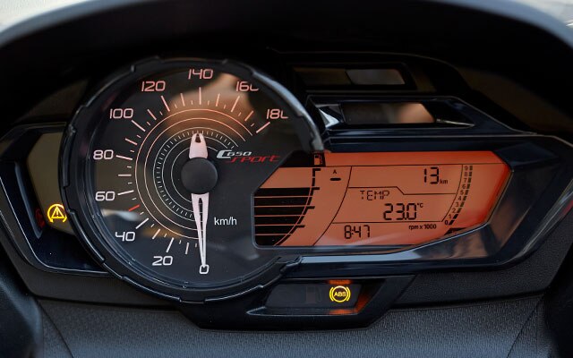 Cuadro de instrumentos de la C 650 Sport